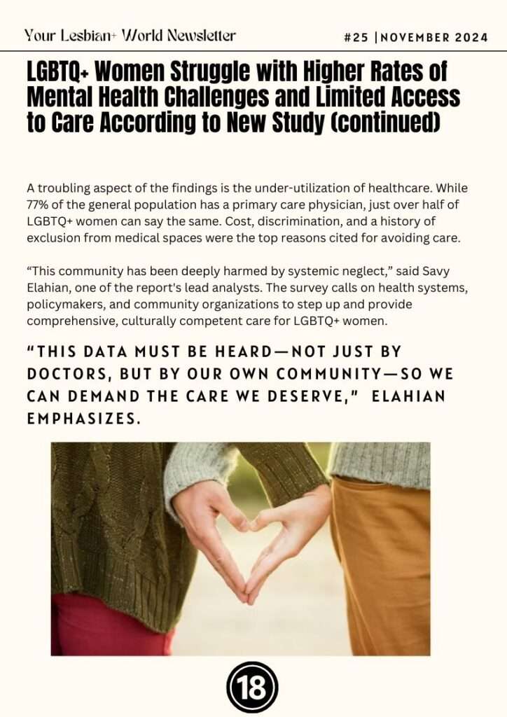 LGBTQ+-Women-Struggle-with-Higher-Rates-of Mental- Health-Challenges-and-Limited-Access-to-Care-According-to-New-Study-For-Your-Lesbian-World