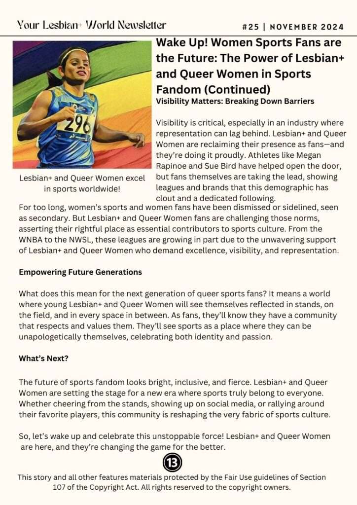 Power-of-Lesbian+-and-Queer-Women-in-Sports-Fandom-Your-Lesbian-World-Monthly-Newsletter-January-2025-by-LesbianEarth
