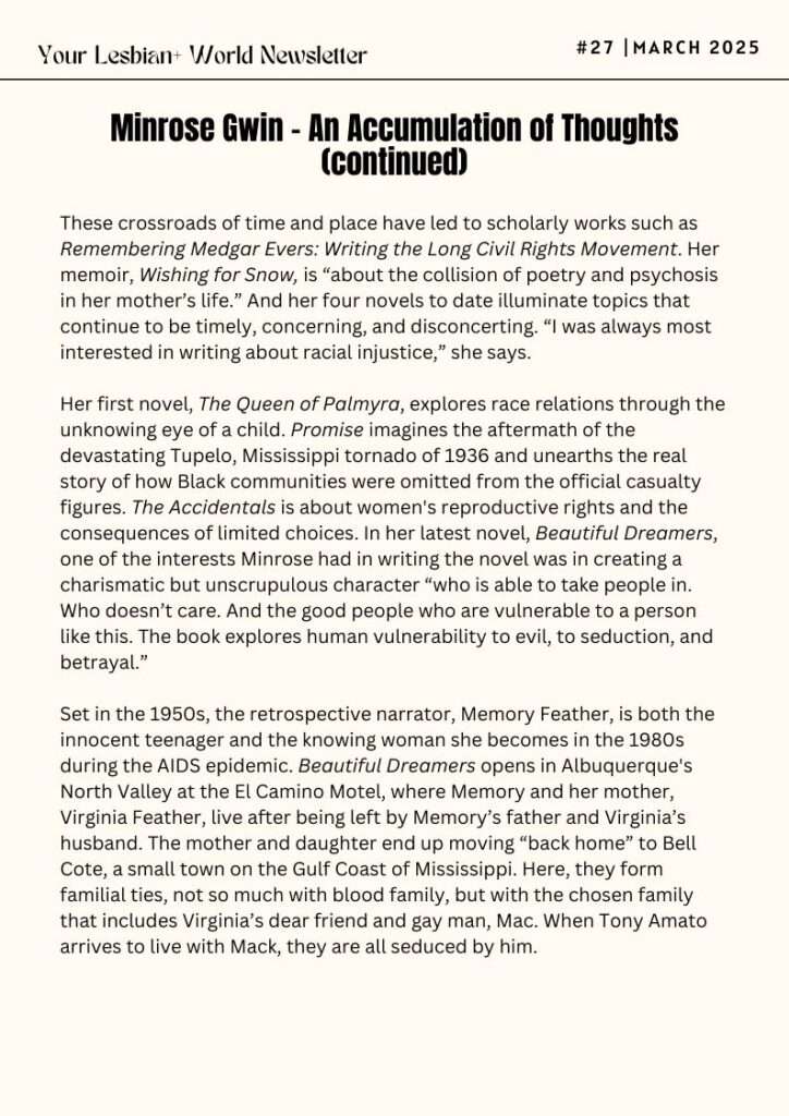 Minrose-Gwin-An-Accumulation-of-Thoughts-by-Cynthia-Sylvester-for-LesbianEarth