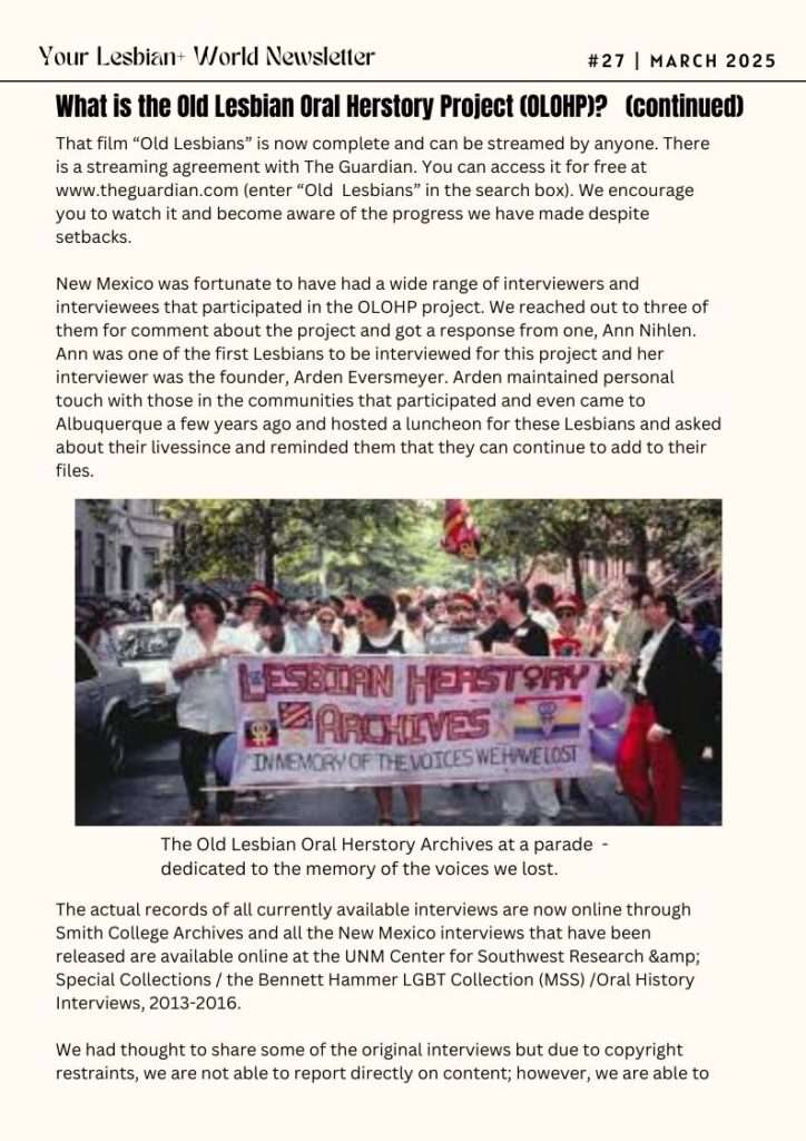 Old-Lesbian_oral-Hisotry-Project-OLOHP-at-Smith-College-Your-Lesbian-World-LesbianEarth.com