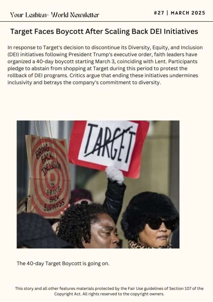 Target-Protest-by--Black-Church-and-LGBTQ+-Your-Lesbian-World-LesbianEarth.com