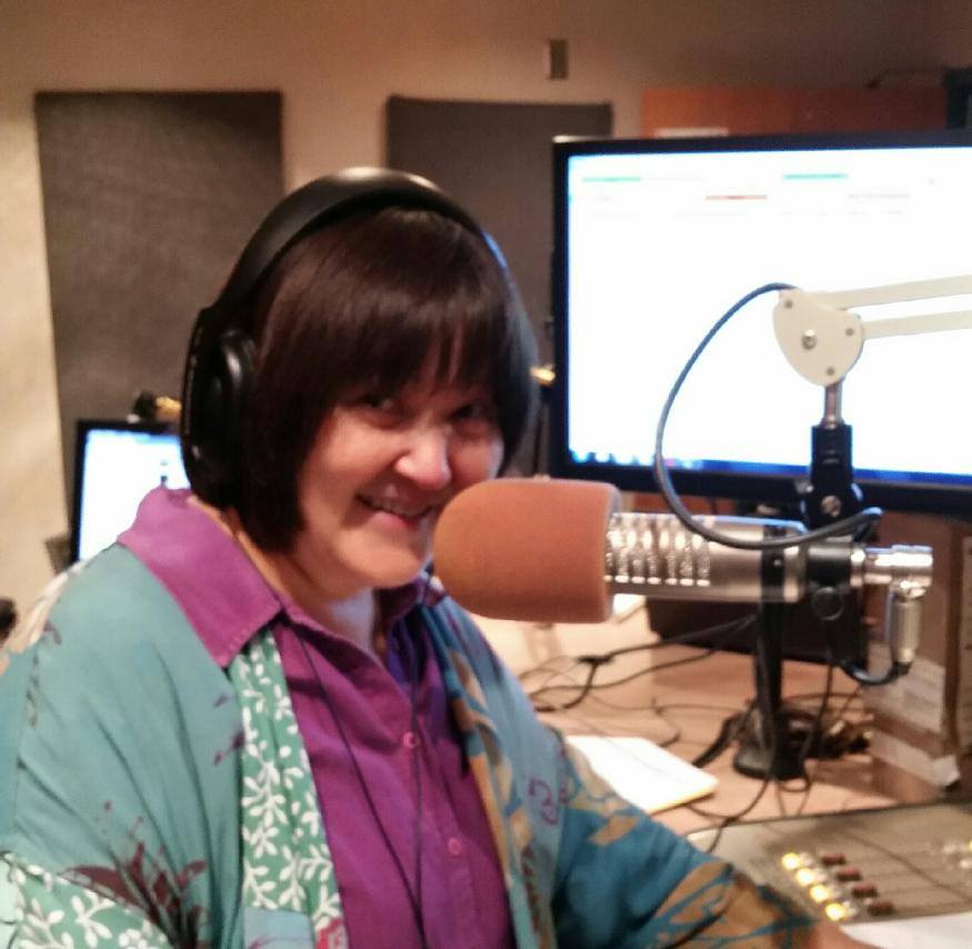 Mary-at-KUNM-Radio